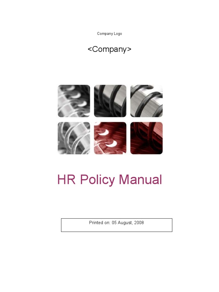 HR Policy Manual Template | PDF | Disability | Employment