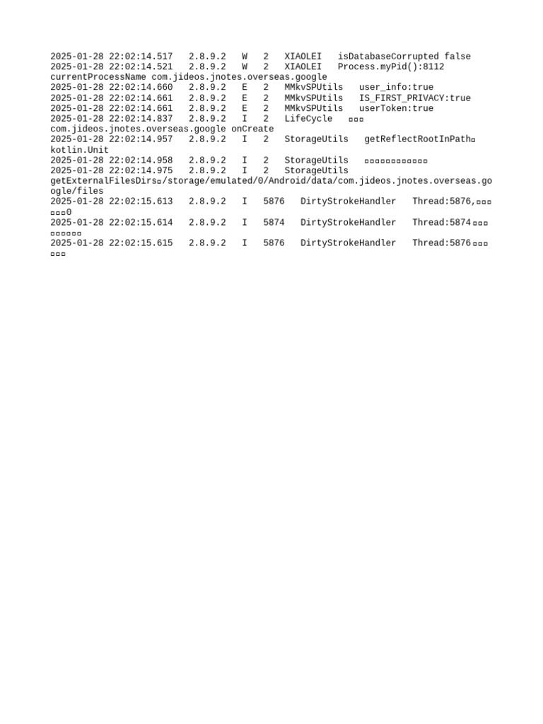 App Log Analysis for JNotes 2025 | PDF