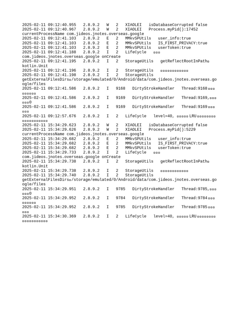 JNotes Android Process Log 2.8.9.2 | PDF