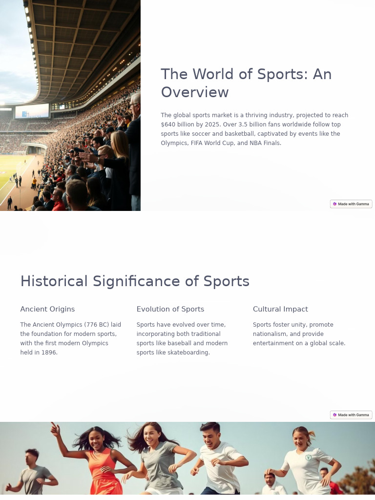 Global Sports Market Overview and Trends | PDF | Sports | Olympic Games