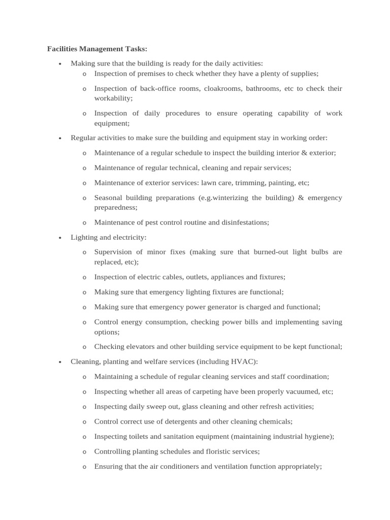 Comprehensive Facility Management Guide | PDF