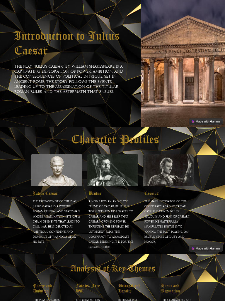 Julius Caesar: Power and Betrayal | PDF | Julius Caesar | Mark Antony