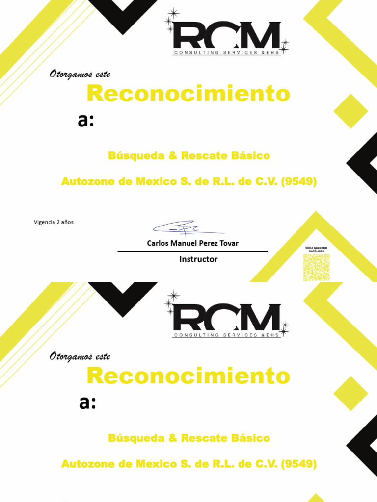 Reconocimientos Autozone 9549 | PDF