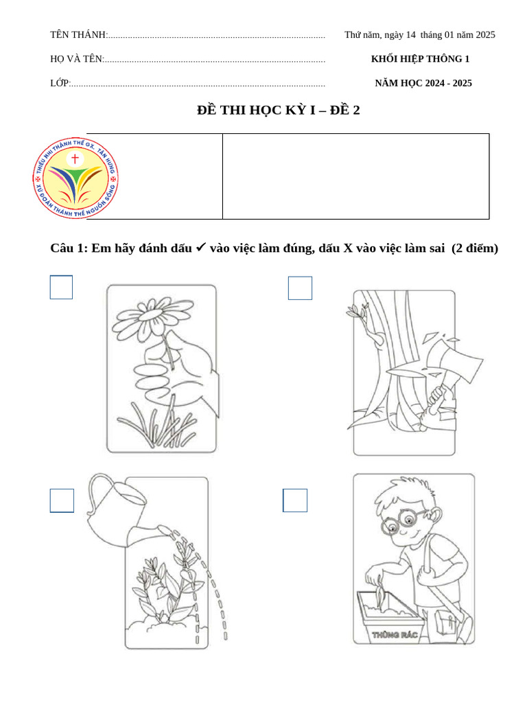 ﾄ雪ｻ 2 Thi Hk1 Pdf