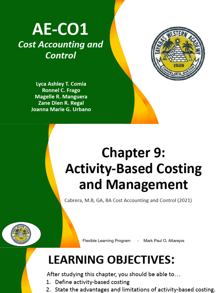 Chapter 9 Activity Based Costing and Management | PDF | Opportunity ...