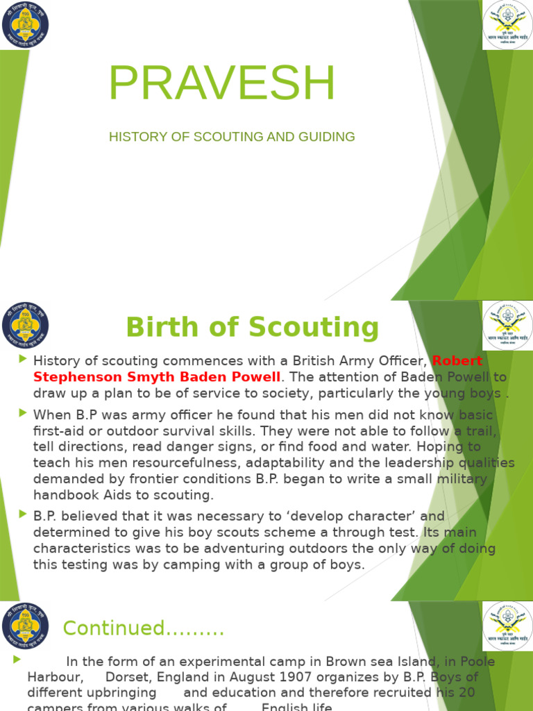History of Scouting and Guiding in India | PDF | Scouting | Scouting ...