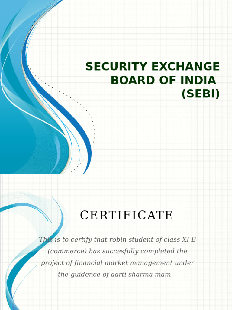 Security Exchange Board of India (Sebi) | PDF | Stocks | Initial Public ...