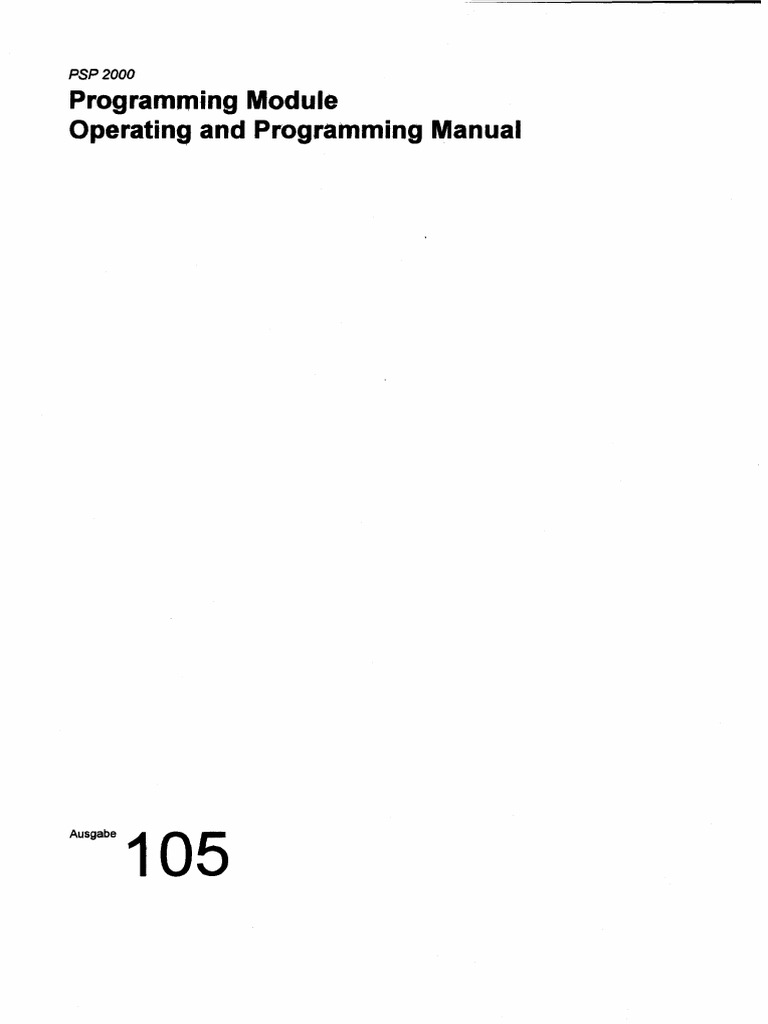 PSP2000 Programming Module Manual | PDF | Computer Keyboard | Parameter ...
