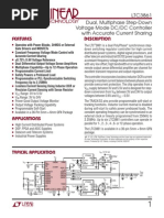 Description Features: LTC3861 Dual, Multiphase Step-Down Voltage Mode DC/DC Controller With Accurate Current Sharing