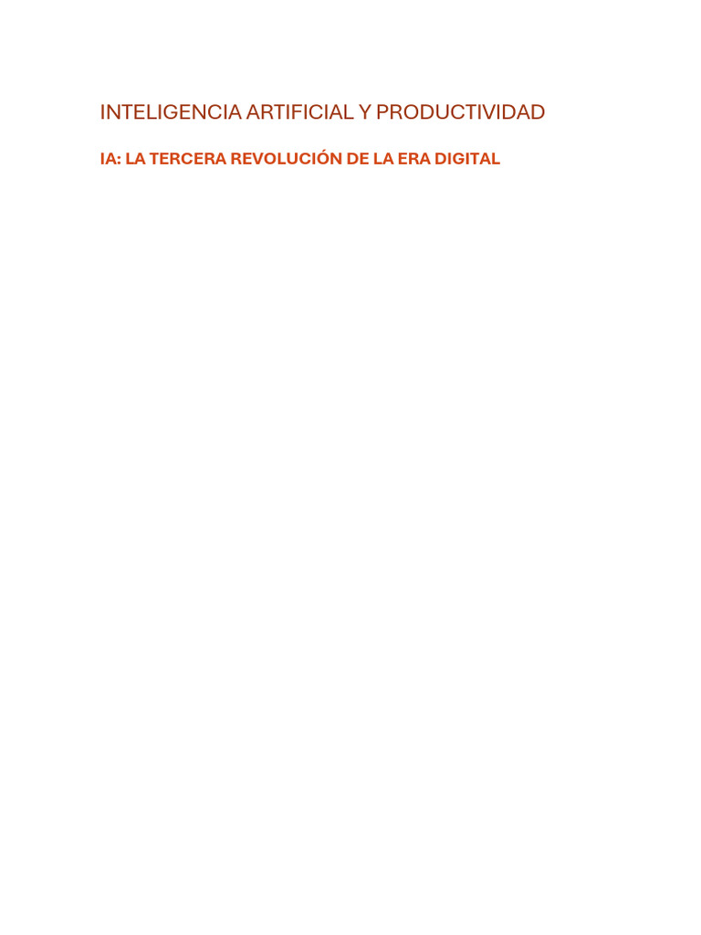 Impacto de la IA en la Productividad | PDF | Inteligencia artificial ...
