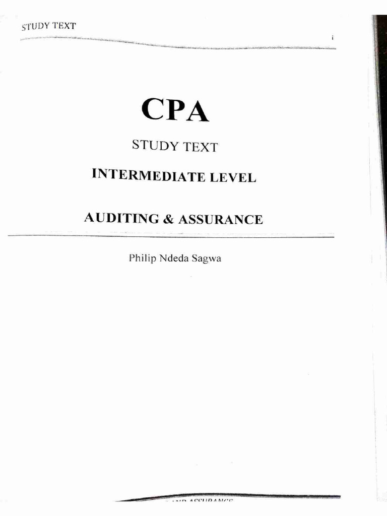 Audit and Assurance Study Text | PDF