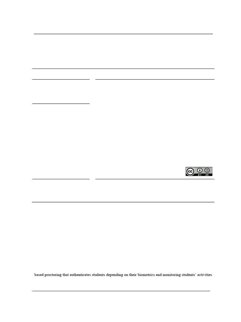 Cheating Prevention in E-Proctoring Systems | PDF | Educational ...