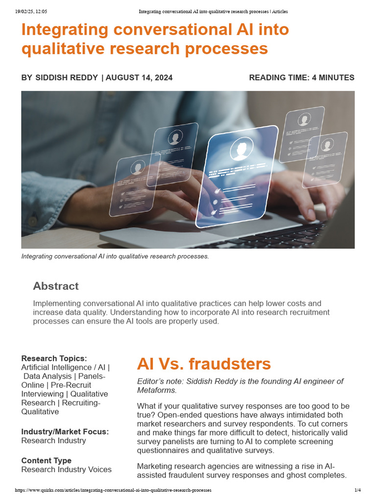 Enhancing Qualitative Research with AI | PDF | Artificial Intelligence ...
