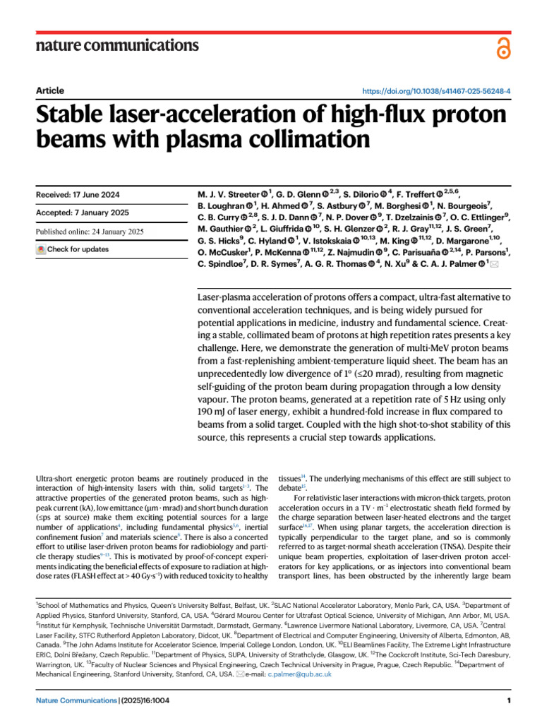 Stable Laser-Acceleration of High - Ux Proton Beams With Plasma ...
