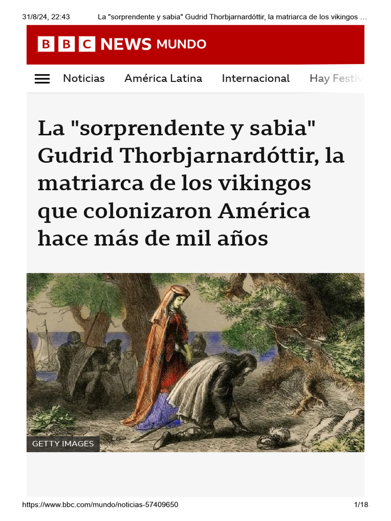 Gudrid Thorbjarnardóttir: Matriarca Vikinga | PDF | Era vikinga