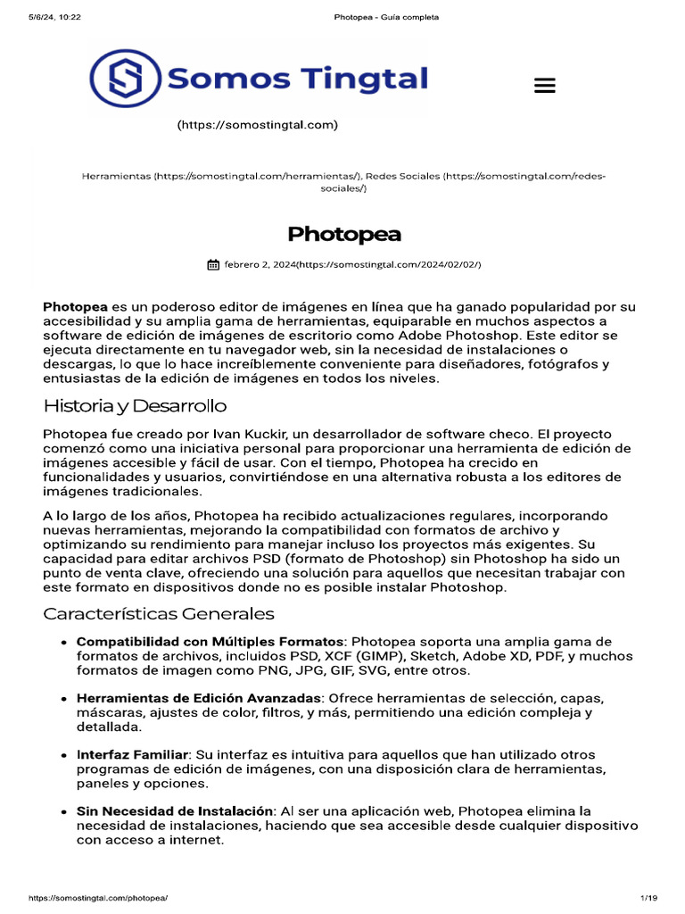 Photopea Herramientas | PDF