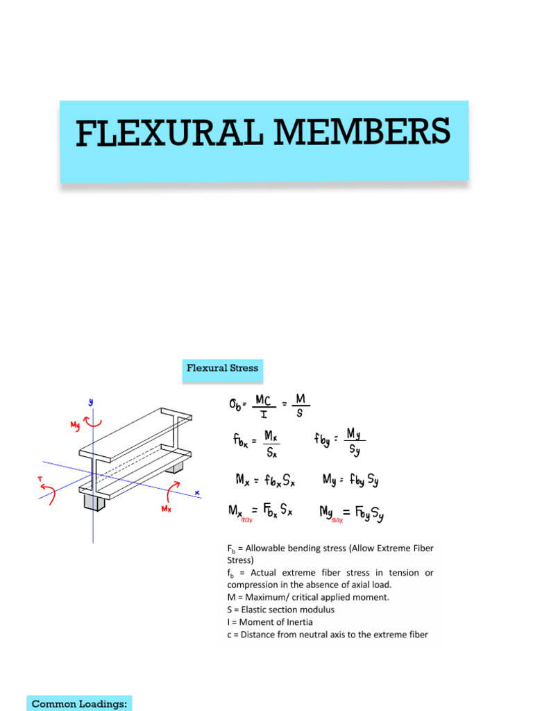 Flexural Members: Moment Strength Analysis | PDF | Beam (Structure) | Truss