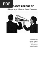 Download Project Report on Technologies Used for Internal and External Communication by Zulfiquar Hadi SN8317479 doc pdf