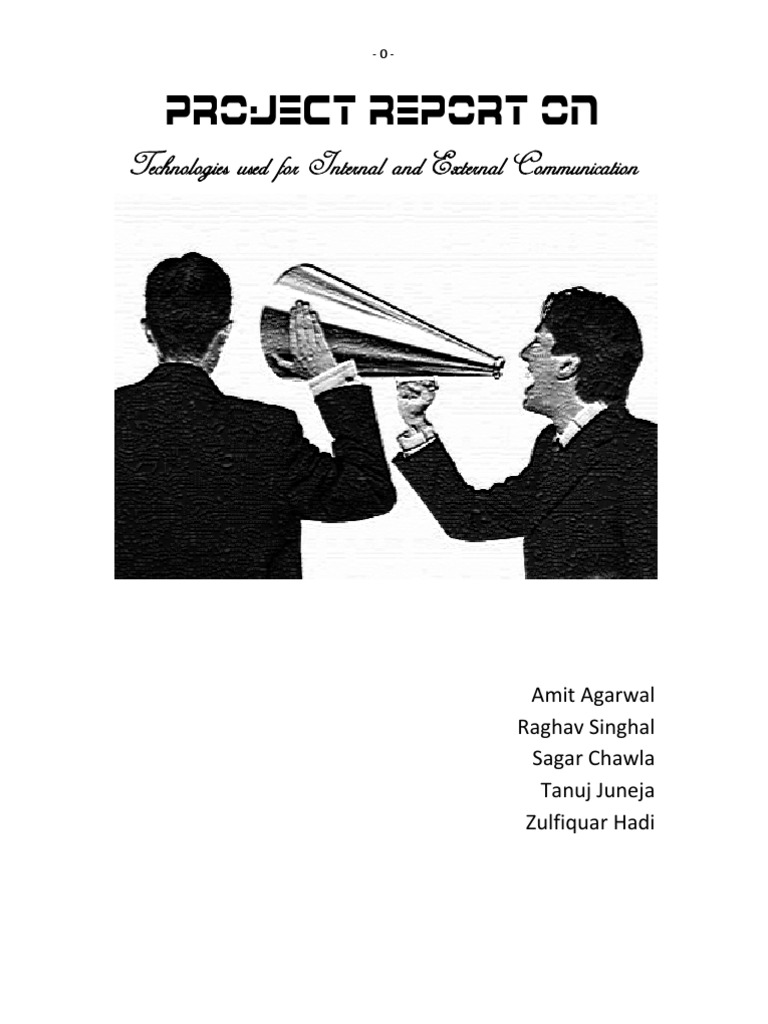 Project Report On Technologies Used For Internal And