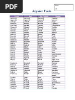 Regular and Irregular Verbs List | PDF | Semantic Units | Grammar