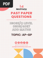 AP and GP Questions with Solutions | PDF | Mathematics | Arithmetic