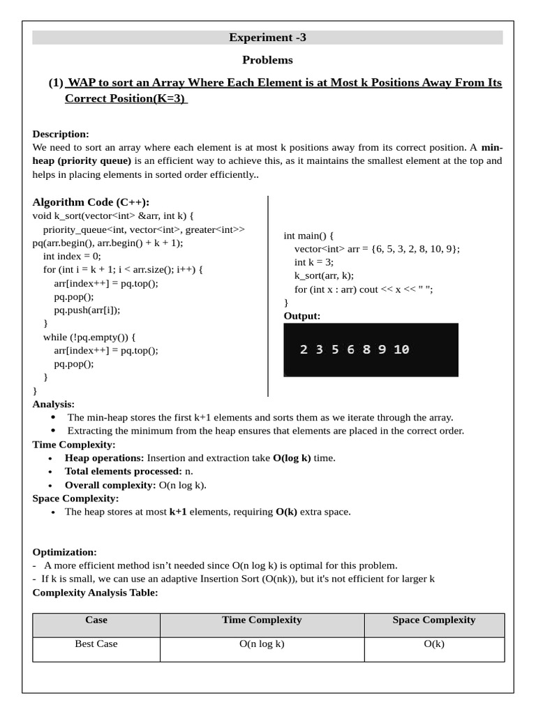 Efficient Array Sorting and BST Operations | PDF | Applied Mathematics ...