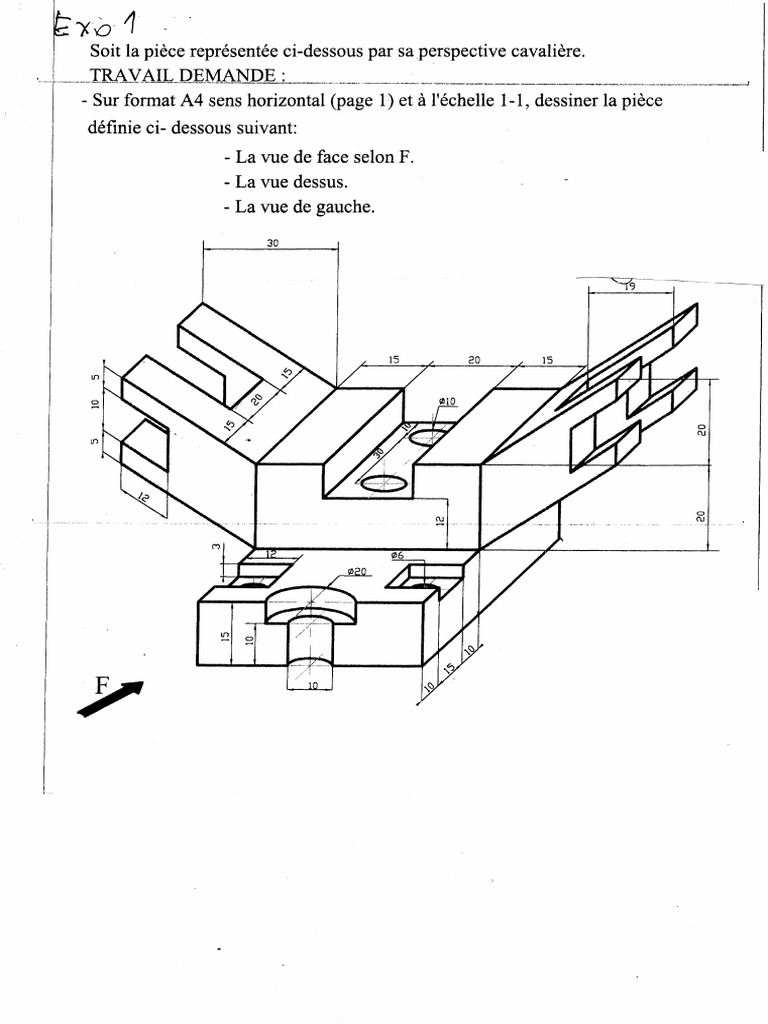 Dessin technique : perspectives et exercices | PDF