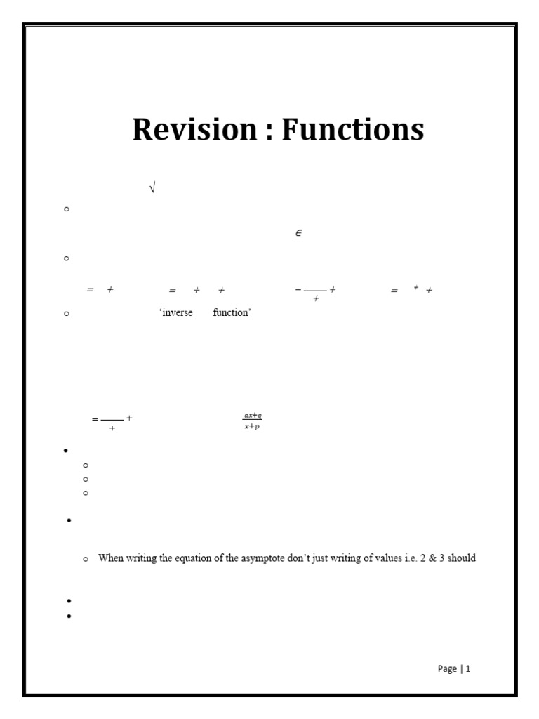 Essential Functions for Grade 12 Math | PDF | Function (Mathematics ...