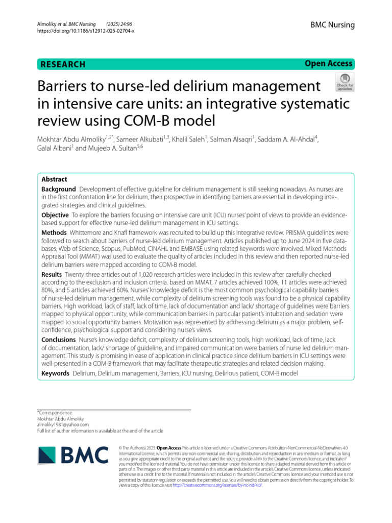DOC-20250211-WA0108. | PDF | Intensive Care Unit | Mental Disorder