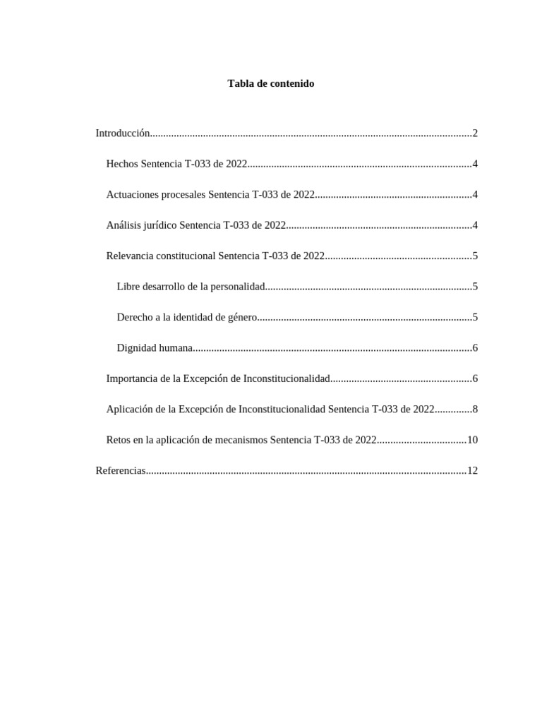 Sentencia T-033/22: Derechos Trans en Colombia | PDF | Constitución
