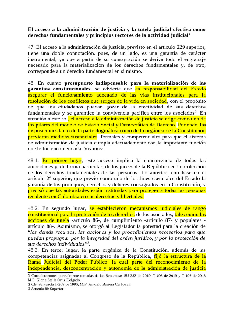 Acceso a la Justicia y Tutela Judicial Efectiva | PDF | Judicaturas | Juez