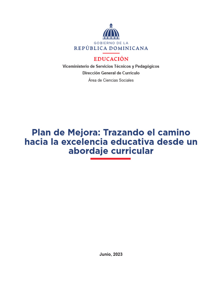 Plan de Mejora Curricular en Educación | PDF | Evaluación | Enseñando