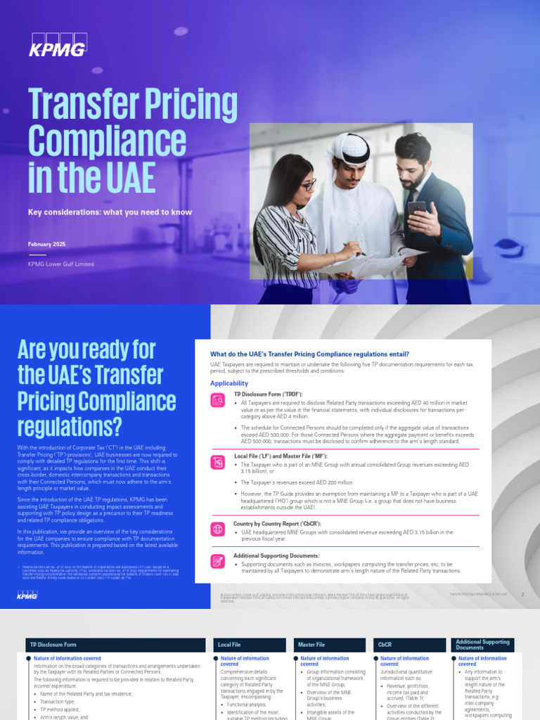 Uae Transfer Pricing Compliance Guide Pdf Taxes United Arab Emirates