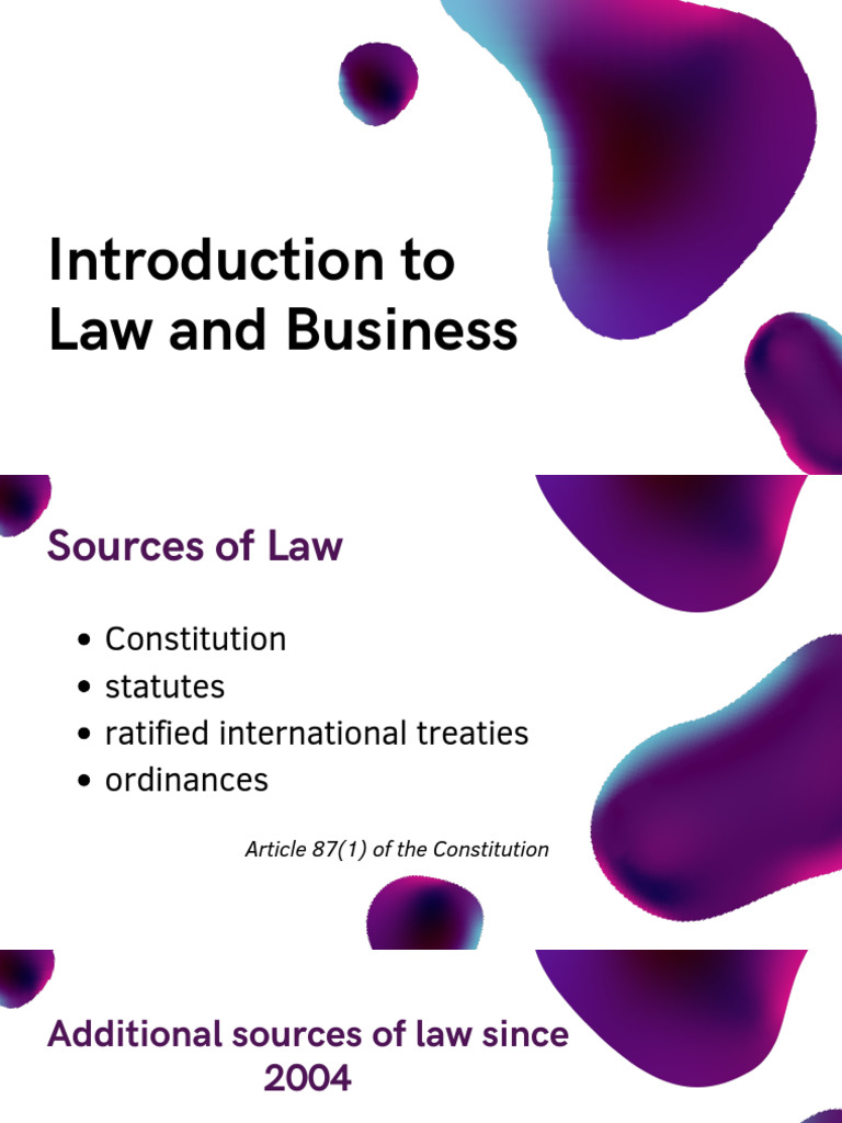Lecture 1 slides pdf constitution sources of law