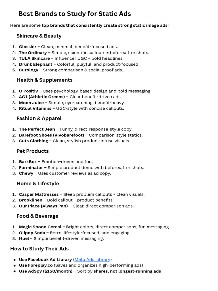 ? 9 Rules For High-Performing Static Ads | PDF