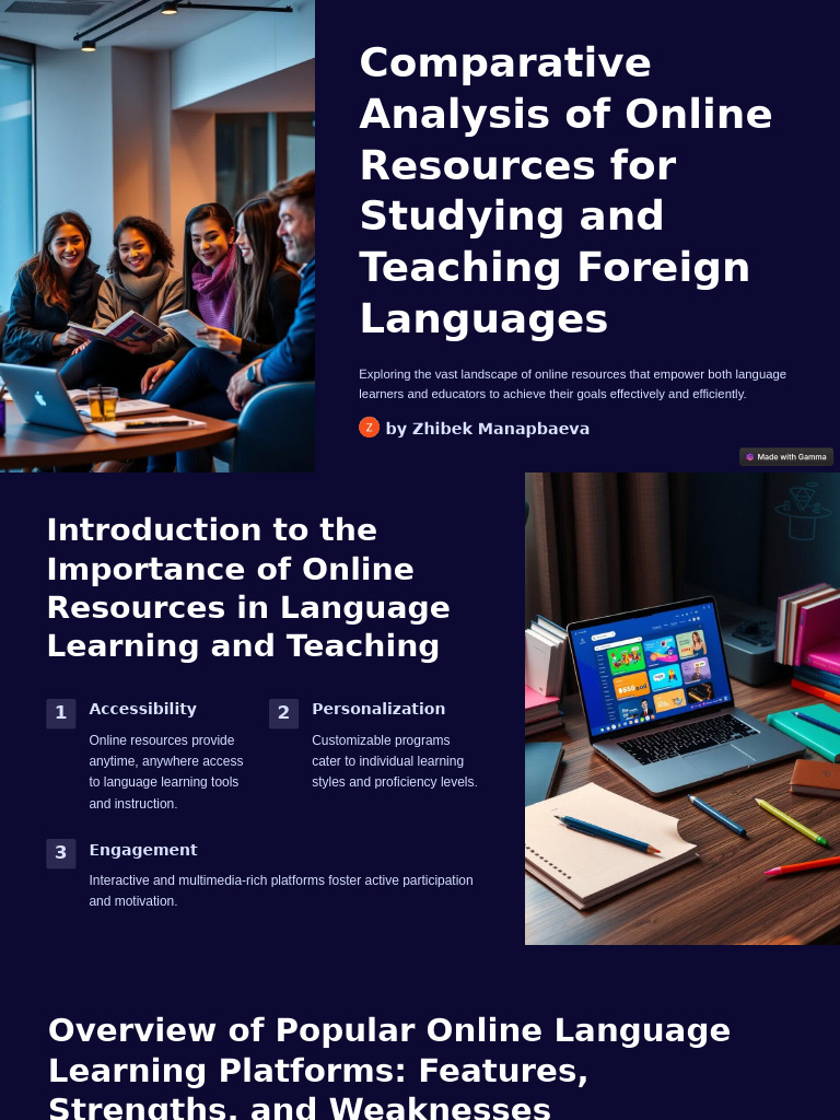 Comparative Analysis of Online Resources For Studying and Teaching ...
