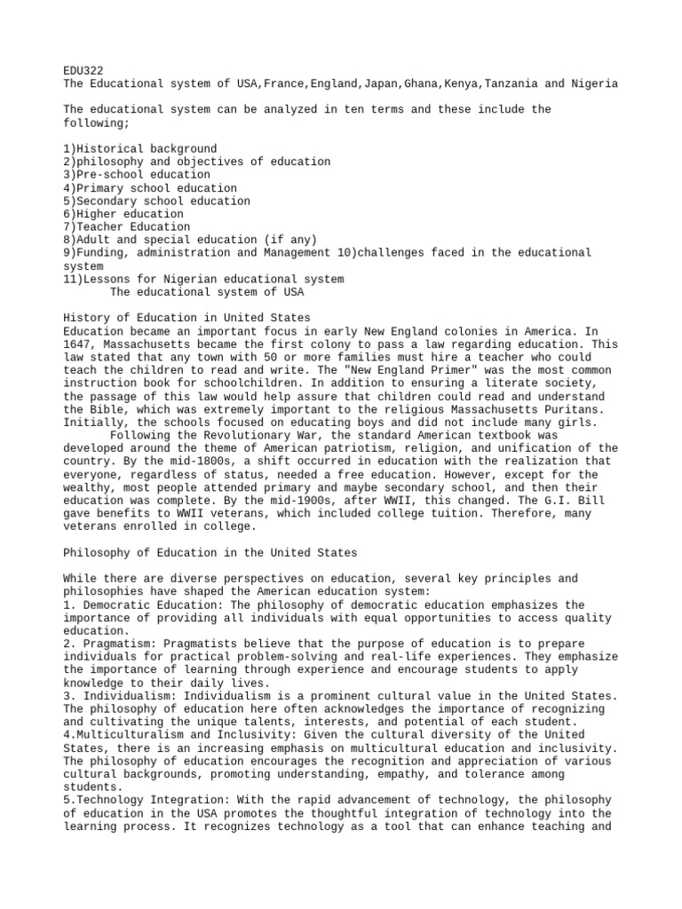 Comparative Analysis of Global Education Systems | PDF | Teachers ...