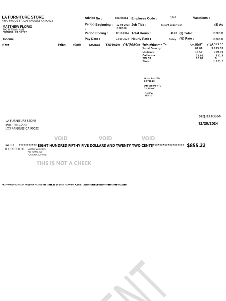 709538071-PayStub-COPY PRINTOUT | PDF | Salary | Paycheck