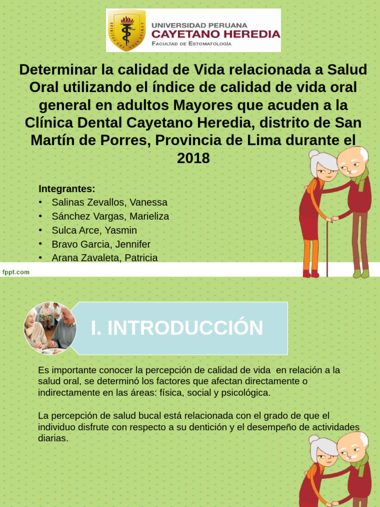 Calidad de Vida Oral en Adultos Mayores Lima 2018 | PDF | Metodología ...