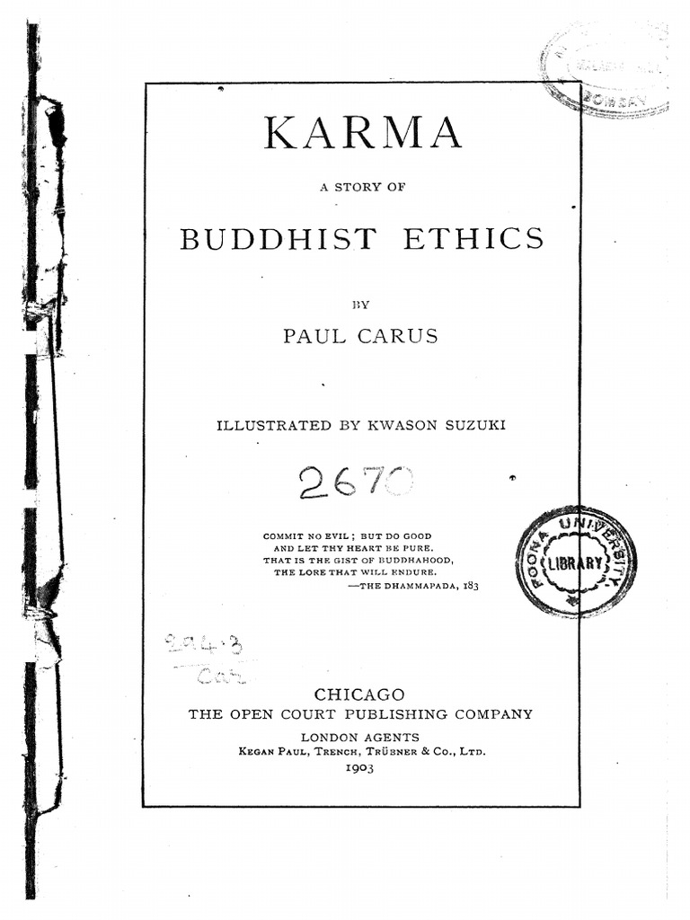 204995-Karma_ A Story Of Buddhist Ethics | PDF