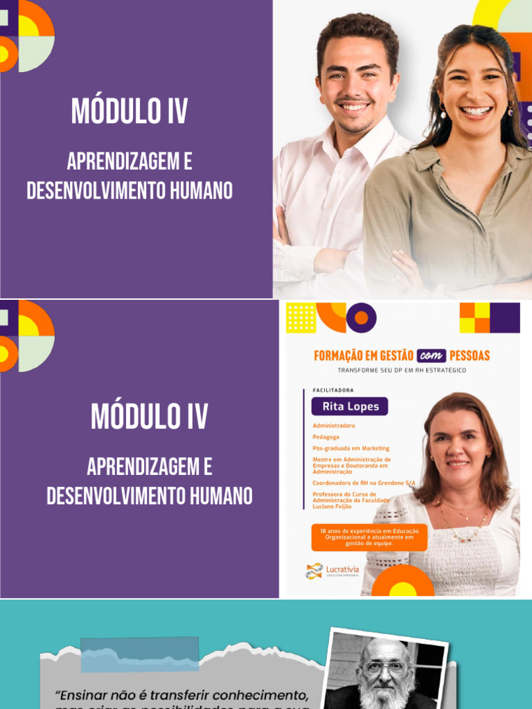 Módulo 4 - Aprendizagem e Desenvolvimento Humano 21 09 2024 | PDF ...