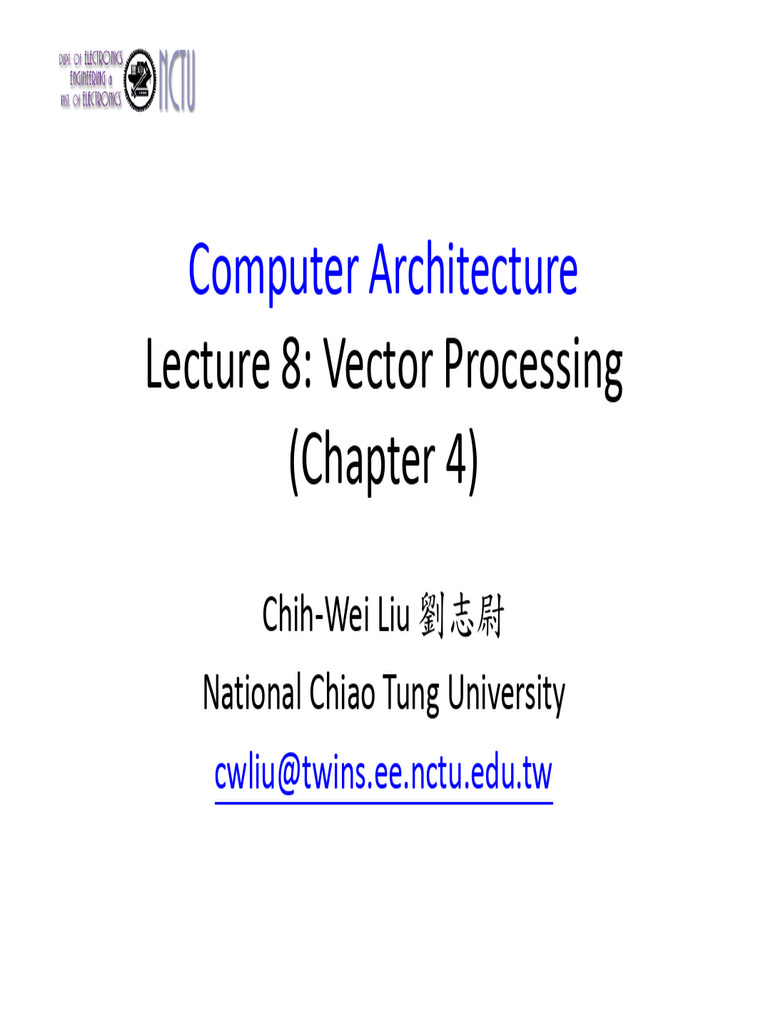 Vector Processing in Computer Architecture | PDF | Graphics Processing ...