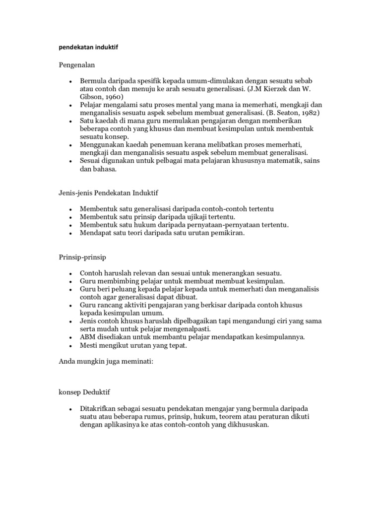 Pendekatan Induktif Pdf