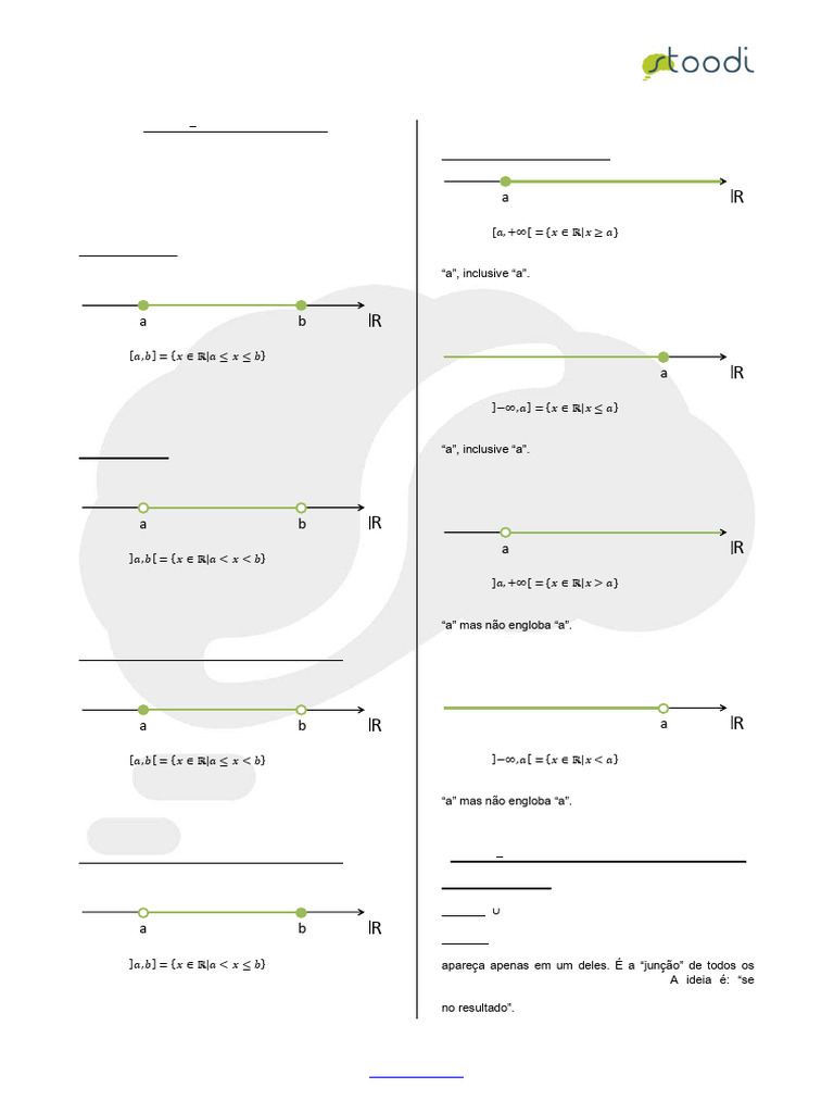 Matematica Intervalos Reais V01 Pdf Número Real Matemática