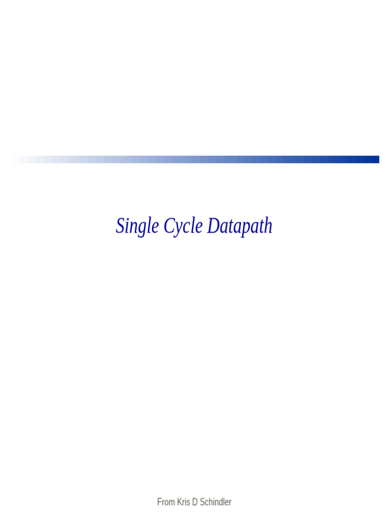 Single Cycle Datapath Overview | PDF
