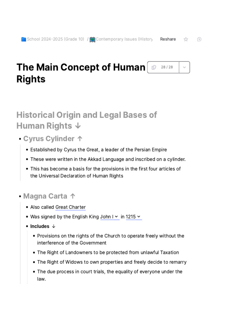 Human Rights History Overview 2024-2025 | PDF | United States Bill Of ...