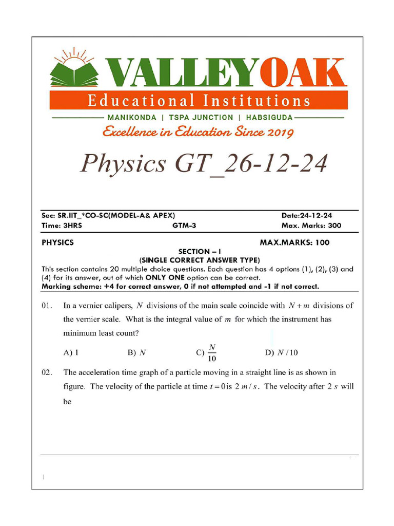 Phy GT - 26-12-24 | PDF