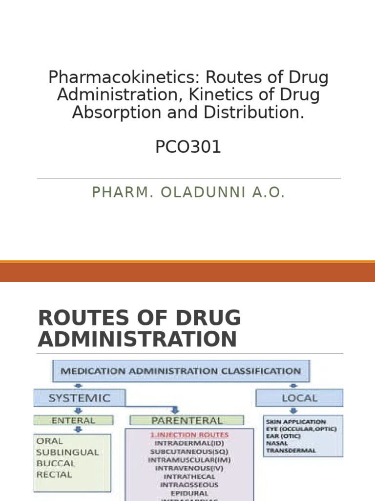 Drug Administration Routes and Kinetics | PDF | Topical Medication ...