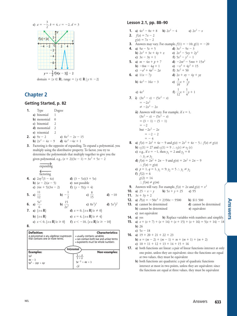 2B - Nelson Functions Ch. 2 Answers | PDF | Abstract Algebra | Algebra