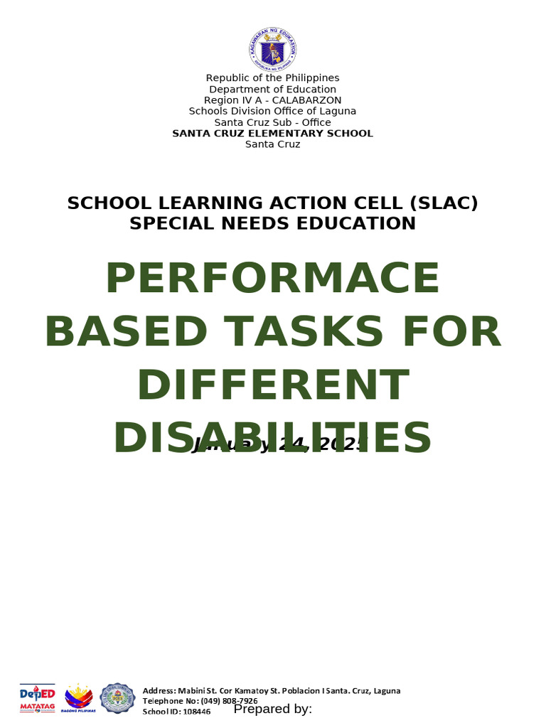 PBT For Different Disabilities | PDF | Teachers | Special Education